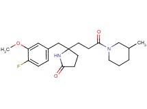 5-(4-fluoro-3-methoxybenzyl)-5-[3-(3-methyl-1-piperidinyl)-3-oxopropyl]-2-pyrrolidinone
