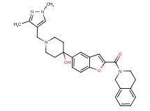 4-[2-(3,4-dihydro-2(1H)-isoquinolinylcarbonyl)-1-benzofuran-5-yl]-1-[(1,3-dimethyl-1H-pyrazol-4-yl)methyl]-4-piperidinol