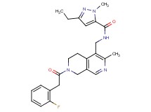 3-ethyl-N-({7-[(2-fluorophenyl)acetyl]-3-methyl-5,6,7,8-tetrahydro-2,7-naphthyridin-4-yl}methyl)-1-methyl-1H-pyrazole-5-carboxamide