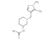 N-{1-[(1,5-dimethyl-1H-pyrazol-4-yl)methyl]piperidin-3-yl}acetamide