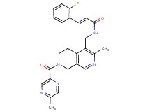 (2E)-3-(2-fluorophenyl)-N-({3-methyl-7-[(5-methyl-2-pyrazinyl)carbonyl]-5,6,7,8-tetrahydro-2,7-naphthyridin-4-yl}methyl)acrylamide