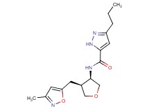 N-{(3R*,4S*)-4-[(3-methyl-5-isoxazolyl)methyl]tetrahydro-3-furanyl}-3-propyl-1H-pyrazole-5-carboxamide