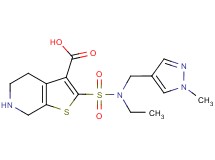 2-({ethyl[(1-methyl-1H-pyrazol-4-yl)methyl]amino}sulfonyl)-4,5,6,7-tetrahydrothieno[2,3-c]pyridine-3-carboxylic acid