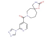 8-[2-(4H-1,2,4-triazol-4-yl)isonicotinoyl]-1-oxa-3,8-diazaspiro[4.6]undecan-2-one