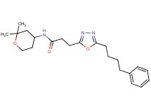 N-(2,2-dimethyltetrahydro-2H-pyran-4-yl)-3-[5-(4-phenylbutyl)-1,3,4-oxadiazol-2-yl]propanamide