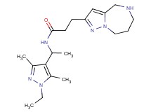 N-[1-(1-ethyl-3,5-dimethyl-1H-pyrazol-4-yl)ethyl]-3-(5,6,7,8-tetrahydro-4H-pyrazolo[1,5-a][1,4]diazepin-2-yl)propanamide