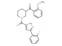 (1-{[3-(2-fluorophenyl)-1H-pyrazol-5-yl]carbonyl}-3-piperidinyl)(2-methoxyphenyl)methanone