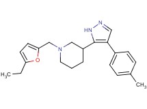 1-[(5-ethyl-2-furyl)methyl]-3-[4-(4-methylphenyl)-1H-pyrazol-5-yl]piperidine