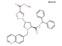 methyl 1-[(3R,5S)-5-{[(diphenylmethyl)amino]carbonyl}-1-(6-quinolinylmethyl)-3-pyrrolidinyl]-1H-1,2,3-triazole-4-carboxylate