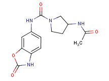 3-(acetylamino)-N-(2-oxo-2,3-dihydro-1,3-benzoxazol-6-yl)pyrrolidine-1-carboxamide