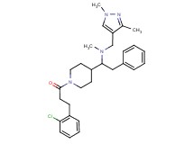 (1-{1-[3-(2-chlorophenyl)propanoyl]-4-piperidinyl}-2-phenylethyl)[(1,3-dimethyl-1H-pyrazol-4-yl)methyl]methylamine