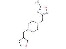 1-[(5-methyl-1,2,4-oxadiazol-3-yl)methyl]-4-(tetrahydrofuran-3-ylmethyl)piperazine