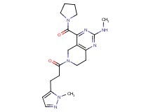 N-methyl-6-[3-(1-methyl-1H-pyrazol-5-yl)propanoyl]-4-(pyrrolidin-1-ylcarbonyl)-5,6,7,8-tetrahydropyrido[4,3-d]pyrimidin-2-amine