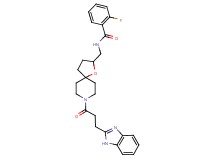 N-({8-[3-(1H-benzimidazol-2-yl)propanoyl]-1-oxa-8-azaspiro[4.5]dec-2-yl}methyl)-2-fluorobenzamide