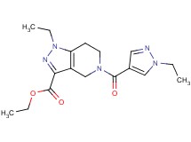 ethyl 1-ethyl-5-[(1-ethyl-1H-pyrazol-4-yl)carbonyl]-4,5,6,7-tetrahydro-1H-pyrazolo[4,3-c]pyridine-3-carboxylate