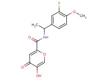 N-[1-(3-fluoro-4-methoxyphenyl)ethyl]-5-hydroxy-4-oxo-4H-pyran-2-carboxamide