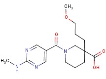 3-(3-methoxypropyl)-1-{[2-(methylamino)-5-pyrimidinyl]carbonyl}-3-piperidinecarboxylic acid