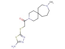 5-{[2-(9-methyl-3,9-diazaspiro[5.6]dodec-3-yl)-2-oxoethyl]thio}-1,3,4-thiadiazol-2-amine
