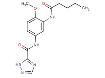 N-[4-methoxy-3-(pentanoylamino)phenyl]-1H-1,2,4-triazole-5-carboxamide