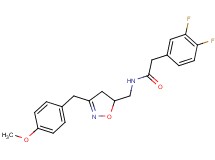 2-(3,4-difluorophenyl)-N-{[3-(4-methoxybenzyl)-4,5-dihydro-5-isoxazolyl]methyl}acetamide