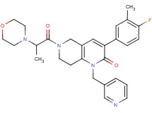 3-(4-fluoro-3-methylphenyl)-6-[2-(4-morpholinyl)propanoyl]-1-(3-pyridinylmethyl)-5,6,7,8-tetrahydro-1,6-naphthyridin-2(1H)-one