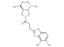 (3S*,4R*)-1-[3-(4,5-dimethyl-1H-benzimidazol-2-yl)propanoyl]-4-isopropyl-N,N-dimethyl-3-pyrrolidinamine