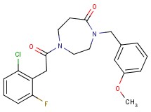 1-[(2-chloro-6-fluorophenyl)acetyl]-4-(3-methoxybenzyl)-1,4-diazepan-5-one