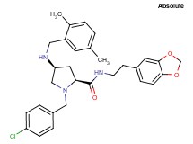 (4S)-N-[2-(1,3-benzodioxol-5-yl)ethyl]-1-(4-chlorobenzyl)-4-[(2,5-dimethylbenzyl)amino]-L-prolinamide