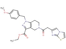 ethyl 5-(imidazo[2,1-b][1,3]thiazol-6-ylacetyl)-1-(4-methoxybenzyl)-4,5,6,7-tetrahydro-1H-pyrazolo[4,3-c]pyridine-3-carboxylate