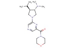 (3S*,4R*)-4-isopropyl-N,N-dimethyl-1-[6-(morpholin-4-ylcarbonyl)pyrazin-2-yl]pyrrolidin-3-amine