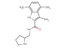 3,4,7-trimethyl-N-(2-pyrrolidinylmethyl)-1H-indole-2-carboxamide hydrochloride