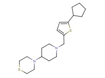 4-{1-[(5-cyclopentyl-2-thienyl)methyl]piperidin-4-yl}thiomorpholine