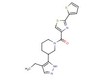 3-(4-ethyl-1H-pyrazol-5-yl)-1-{[2-(2-thienyl)-1,3-thiazol-4-yl]carbonyl}piperidine