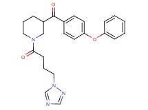 (4-phenoxyphenyl){1-[4-(1H-1,2,4-triazol-1-yl)butanoyl]-3-piperidinyl}methanone