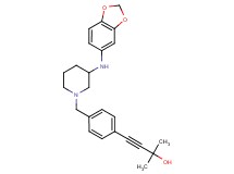 4-(4-{[3-(1,3-benzodioxol-5-ylamino)-1-piperidinyl]methyl}phenyl)-2-methyl-3-butyn-2-ol