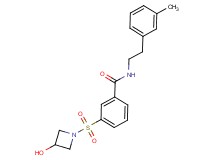 3-[(3-hydroxyazetidin-1-yl)sulfonyl]-N-[2-(3-methylphenyl)ethyl]benzamide