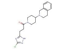 2-{1-[3-(3-chloro-1H-1,2,4-triazol-5-yl)propanoyl]-4-piperidinyl}-1,2,3,4-tetrahydroisoquinoline