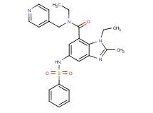 N,1-diethyl-2-methyl-5-[(phenylsulfonyl)amino]-N-(4-pyridinylmethyl)-1H-benzimidazole-7-carboxamide