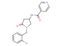 N-[1-(2-chlorobenzyl)-5-oxo-3-pyrrolidinyl]isonicotinamide
