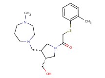 ((3R*,4R*)-4-[(4-methyl-1,4-diazepan-1-yl)methyl]-1-{[(2-methylphenyl)thio]acetyl}pyrrolidin-3-yl)methanol
