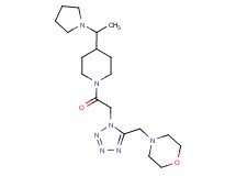 4-{[1-(2-oxo-2-{4-[1-(1-pyrrolidinyl)ethyl]-1-piperidinyl}ethyl)-1H-tetrazol-5-yl]methyl}morpholine