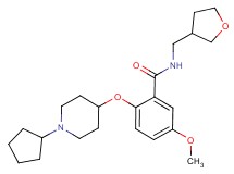 2-[(1-cyclopentylpiperidin-4-yl)oxy]-5-methoxy-N-(tetrahydrofuran-3-ylmethyl)benzamide