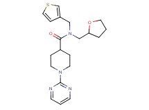 1-pyrimidin-2-yl-N-(tetrahydrofuran-2-ylmethyl)-N-(3-thienylmethyl)piperidine-4-carboxamide