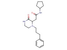 N-cyclopentyl-2-[3-oxo-1-(3-phenylpropyl)-2-piperazinyl]acetamide