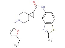 6-[(5-ethyl-2-furyl)methyl]-N-(2-methyl-1,3-benzothiazol-5-yl)-6-azaspiro[2.5]octane-1-carboxamide