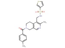 N-{[3-methyl-7-(4-methylbenzoyl)-5,6,7,8-tetrahydro-2,7-naphthyridin-4-yl]methyl}-3-thiophenesulfonamide