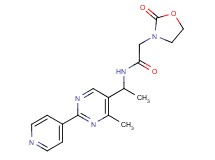 N-[1-(4-methyl-2-pyridin-4-ylpyrimidin-5-yl)ethyl]-2-(2-oxo-1,3-oxazolidin-3-yl)acetamide