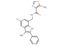 N-[(5-chloro-3-methyl-2-phenyl-1H-indol-7-yl)methyl]-5-methyl-1,3-oxazole-4-carboxamide