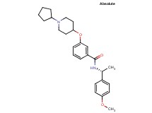 3-[(1-cyclopentyl-4-piperidinyl)oxy]-N-[(1R)-1-(4-methoxyphenyl)ethyl]benzamide
