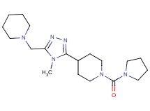 4-[4-methyl-5-(piperidin-1-ylmethyl)-4H-1,2,4-triazol-3-yl]-1-(pyrrolidin-1-ylcarbonyl)piperidine